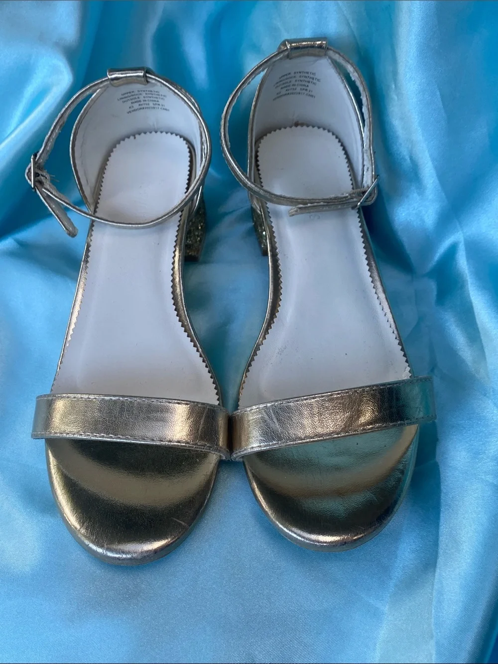 Crewcuts Metallic Gold Ankle-Strap Sandal Style dress shoes